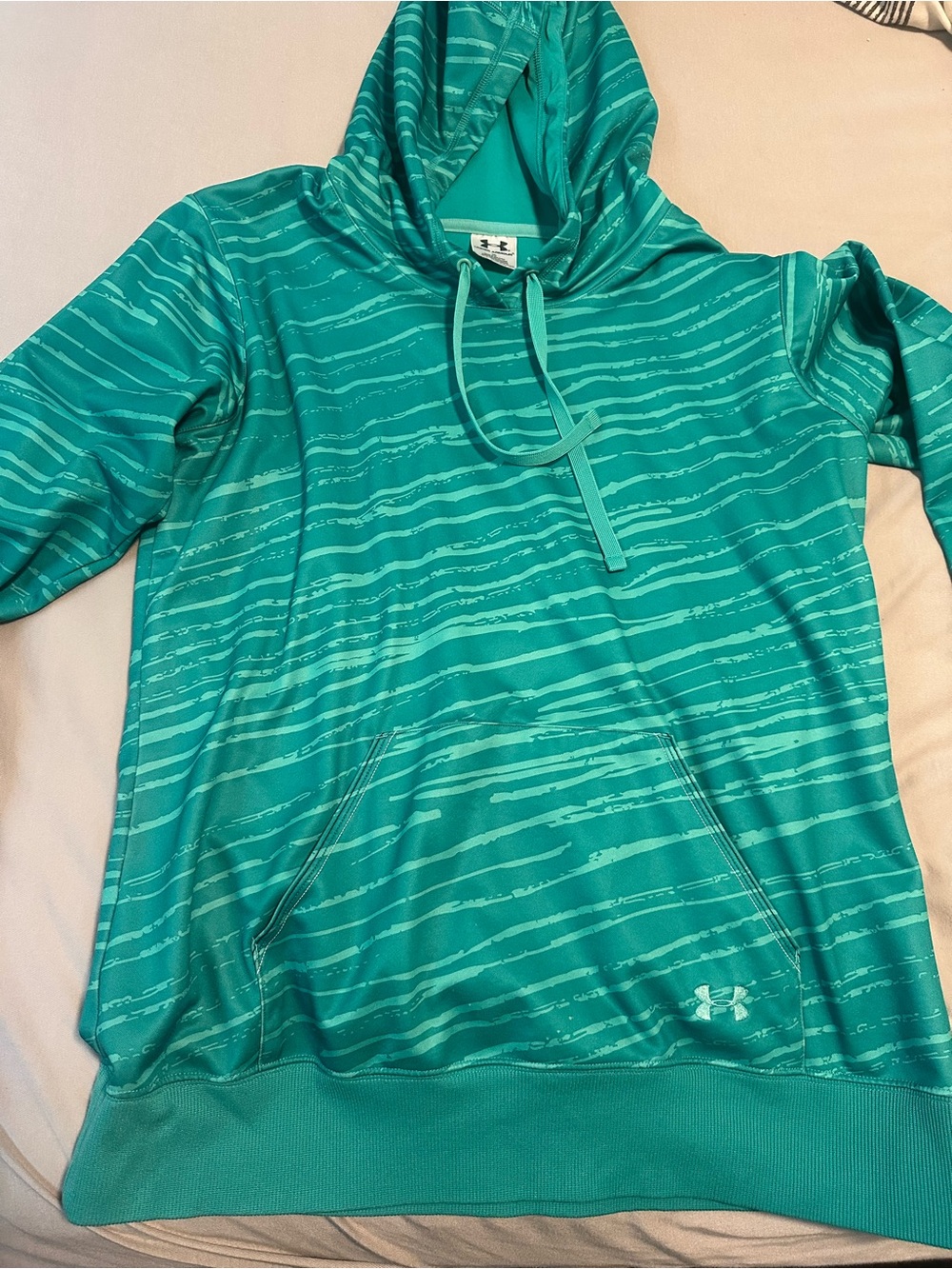 Under Armour Teal Striped lightweight hooded sweatshirt